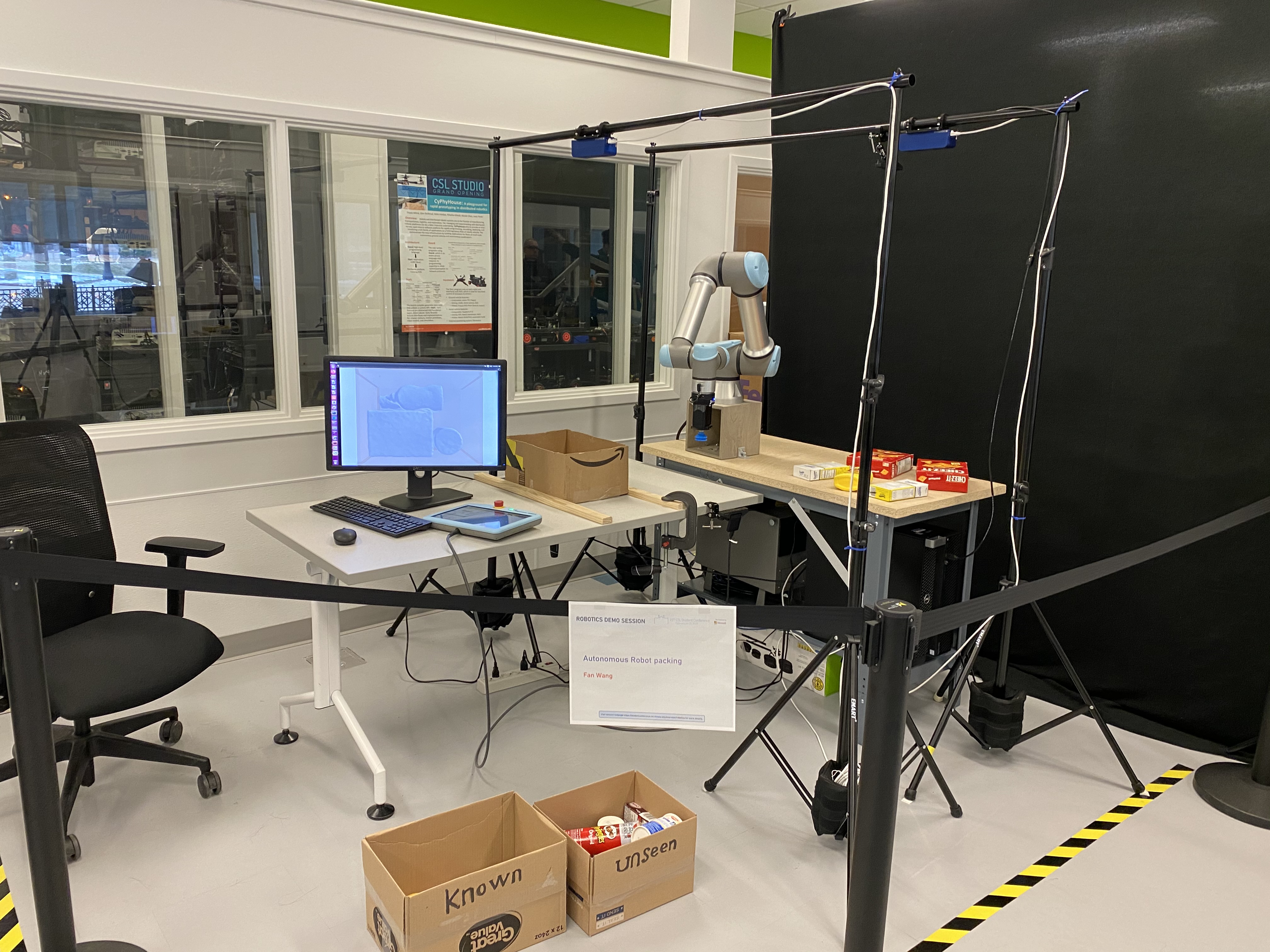 System prototype setup at CSL studio